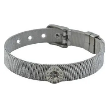 Náramek Doria Náramek z chirurgické oceli Náramek stříbrný z oceli se zirkonem N223