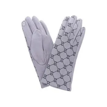 Rukavice PRIUS Dámské rukavice šedé potiskem CAMILLA