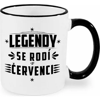 Hrnek - Legendy se rodí v červenci Barva: Černá