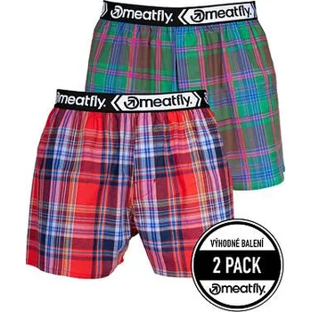 Trenýrky Meatfly pánské boxerky Gigi Pink / Green | Růžová | Velikost M