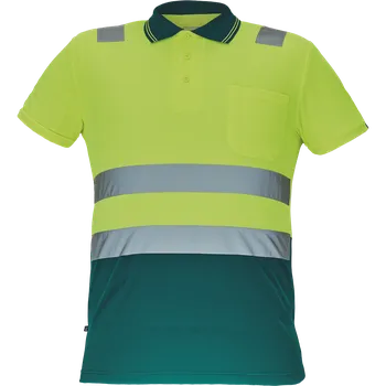 pracovní tričko Cerva CADIZ HV Pánská polokošile žlutá / zelená 3XL 0305005373006