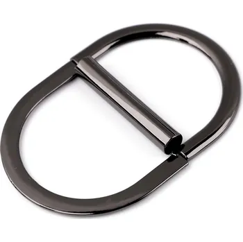 Kovová spona dvojitá, průvlek 35 mm, barva 1 nikl černý