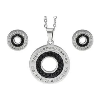 Souprava šperků Doria Set šperků z oceli stříbrný K006