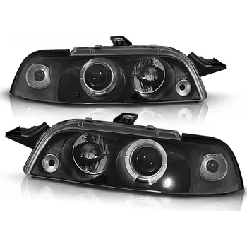Osvětlení automobilu Tuning Tec Přední světla FIAT PUNTO 1 11.93-09.99 ANGEL EYES ČERNÉ