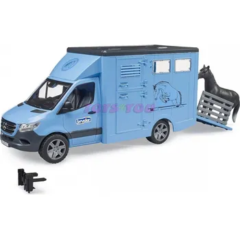 autíčko Bruder 2674 Mercedes-Benz Sprinter přeprava koní s figurkou koně