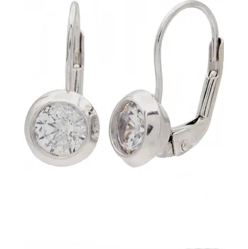 Náušnice Zlaté náušnice z bílého zlata se zirkony E10500-117-6