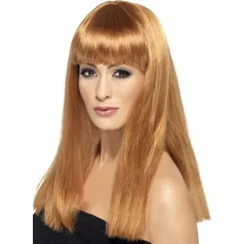Karnevalová paruka Dámská paruka svůdkyně (Glamourama neon) - Kaštanová