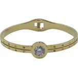 Doria Náramek zlatý z oceli se zirkony L241