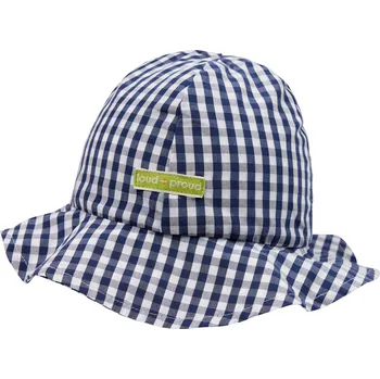 Klobouk Dětský károvaný klobouk Tmavě modrá loud + proud Velikost: 62/68