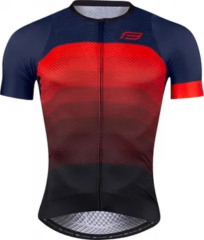 cyklistický dres Force Ascent s krátkým rukávem modrý/červený 4XL