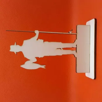 Vánoční dekorace Dřevěná figurka Rybář DPF008