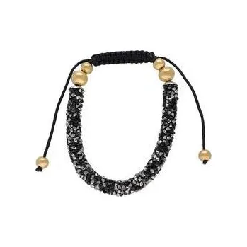 Náramek Doria Náramek na šňůrce ze šedých krystalů L463