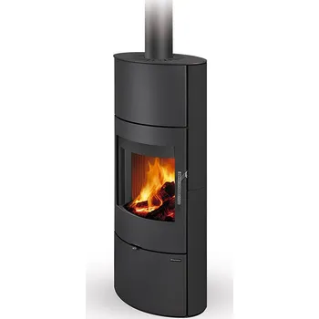 Krbová kamna ROMOTOP SONE 05 A keramika černá lesklá 49000 - keramická krbová kamna s možností akumulace