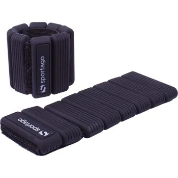Zátěžové oblečení Sportago Fity Groove silikonové závaží na kotníky 2x0,5 kg, černé