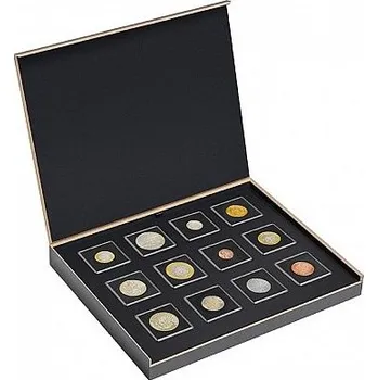 Obal pro sběratelský předmět Leuchttrum etue LUXOR na 12 ks mincí v kapslích QUADRUM