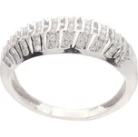 Zlatý prsten z bílého zlata se zirkony MCZ219W (585/1000)