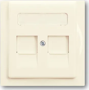 ABB 1753-0-0081 Kryt zásuvky komunikační, s krycími clonkami (pro 2 zásuvky)