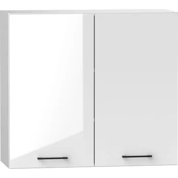 Kuchyňská Skříňka Oscar W80su Alu bílá lesk/bílá