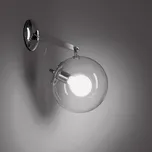 Artemide Miconos parete, designová nástěnná lampa, 1x20W, transparentní, průměr 25cm