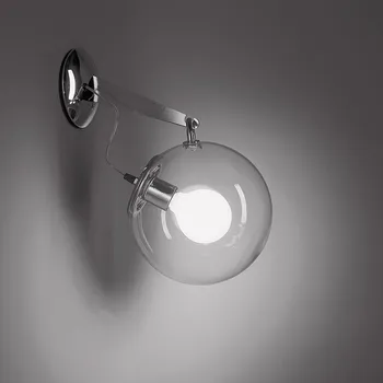 Nástěnné svítidlo Artemide A020100 Miconos parete, designová nástěnná lampa, 1x20W, transparentní, průměr 25cm