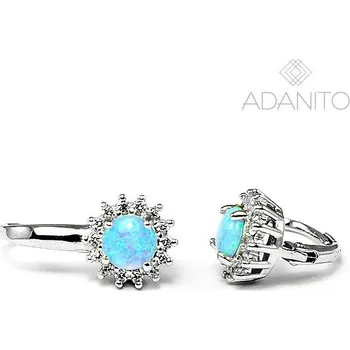 Náušnice Stříbrné opálové náušnice se zirkony