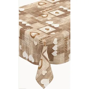 ubrus Ubrus PVC 180A Sweet Home hnědý návin 20 m x 140 cm