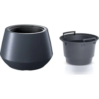 Květináč s vkladem HERO antracit III, varianta 58,2 cm