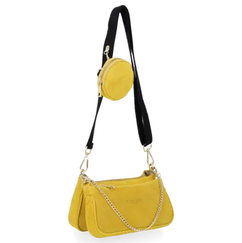 Kabelka Kožené kabelka univerzální Vittoria Gotti žlutá B40