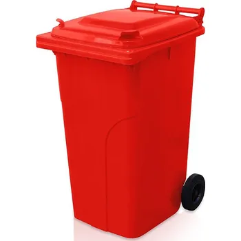 Popelnice Plastová popelnice 240L ČERVENÁ