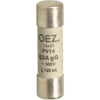 Jistič PV14 20A gG Pojistková vložka AC 690V/DC 250V vel.14×51 OEZ:06728