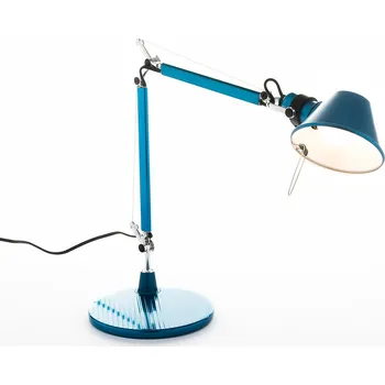 Lampička Artemide A011850 Tolomeo Micro tavolo, modrá stolní lampa, 1x46W E14, 45+37cm