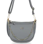 Kožené kabelka listonoška Vittoria Gotti šedá B26