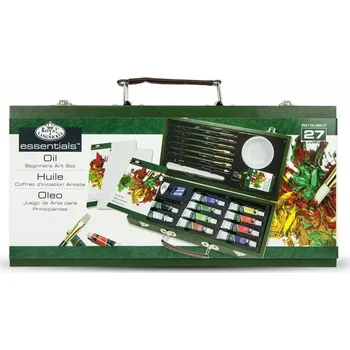 Royal & Langnickel Essentials sada olejových barev v zeleném kufříku Olejová barva Royal & Langnickel Essentials sada olejových barev v zeleném kufříku