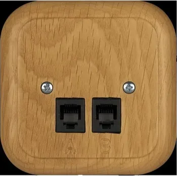 Elektrická zásuvka SEZ-CZ DZ-TZU 2-20-LXD telefonní zásuvka - dvojnásobná