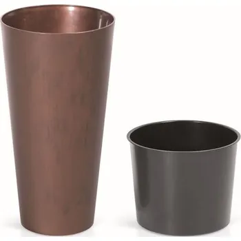 Květináč Květináč Tubus Effect patinující ocel, varianta 30 cm