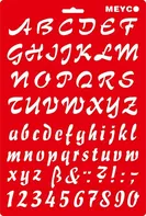 Meyco Šablona pro různé techniky Písmena psaná 20 x 31 cm