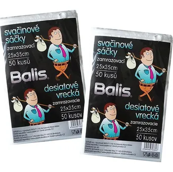 kempingová skříňka Svačinový sáček 28025 25 x 35 cm 13 mic. zamrazovací Balis 50 ks