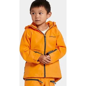 Dívčí bunda Dětská nepromokavá bunda Didriksons Stigen happy orange velikost 90