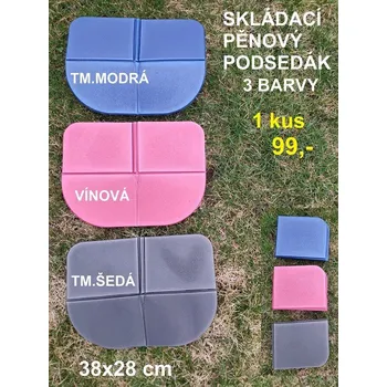 Podsedák PĚNOVÝ PODSEDÁK 3BARVY - TMAVĚ MODRÁ