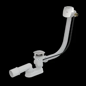 Obklad Sifon vanový automat s napouštěním přepadem chrom