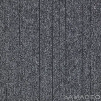 Koberec Kobercové čtverce Modulyss First Straightline 961 - šedá/černá