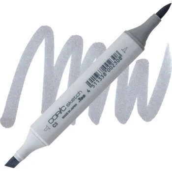 Lihová fixa COPIC Sketch oboustranná Brush & Chisel, C3 Cool gray 3