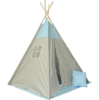 Dětský stan Teepee stan hvězdičky modrý