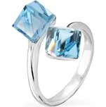 Prsten se Swarovski Elements Cube P48416PAQ Aqua 6 mm
