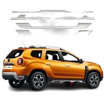 Nerez chrom lišty bočních prahů Omtec Dacia Duster 2018+ 6 ks lesklé