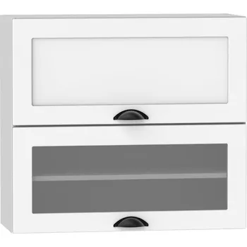 Kuchyňská skříňka Kuchyňská Skříňka Adele W80grf/2 Sd bílý puntík/bílá