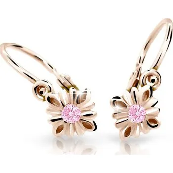 Náušnice Cutie Jewellery Zlaté dětské náušnice C2261R-Pink