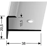 Schodový profil pro krytiny do 10,5 mm (šroubovací) | Küberit 811 Bronz F06