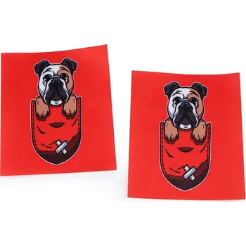 Nášivka Nažehlovačka pes 8x10 cm, barva 3 červená