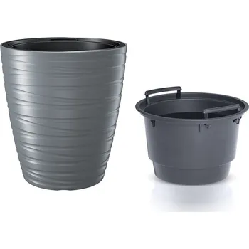 Květináč Květináč s vkladem MAXE světle šedý, varianta 37,5 cm